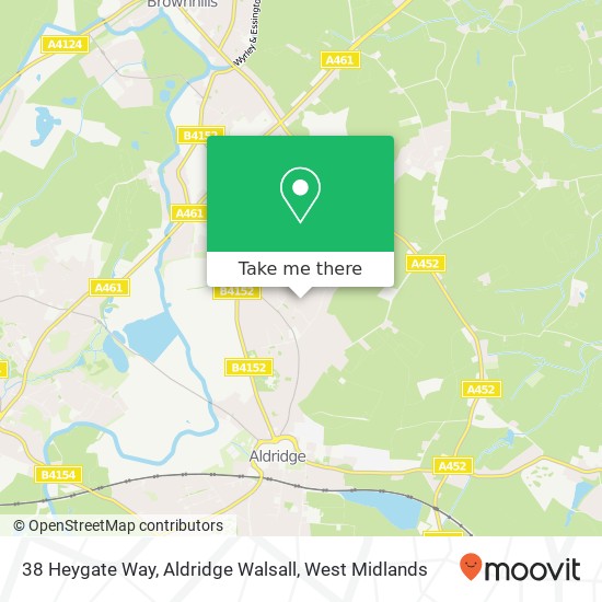 38 Heygate Way, Aldridge Walsall map