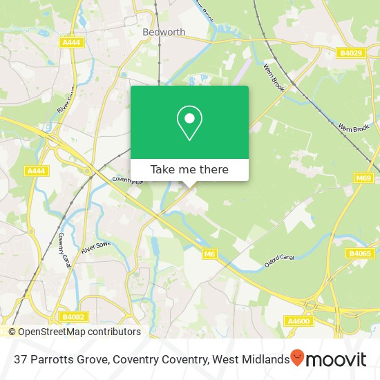 37 Parrotts Grove, Coventry Coventry map