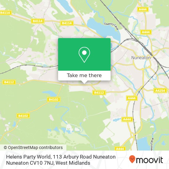 Helens Party World, 113 Arbury Road Nuneaton Nuneaton CV10 7NJ map