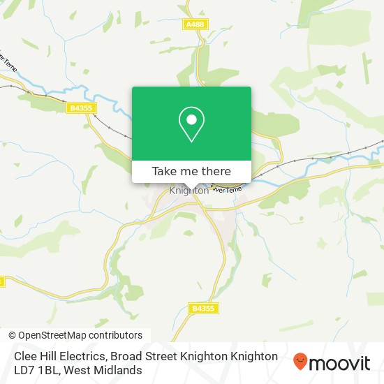 Clee Hill Electrics, Broad Street Knighton Knighton LD7 1BL map