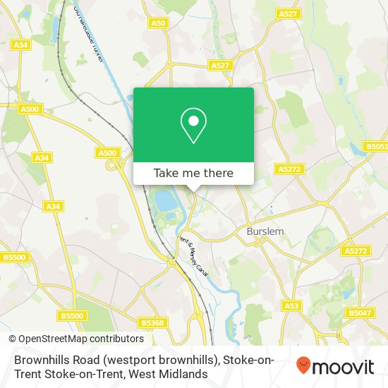Brownhills Road (westport brownhills), Stoke-on-Trent Stoke-on-Trent map