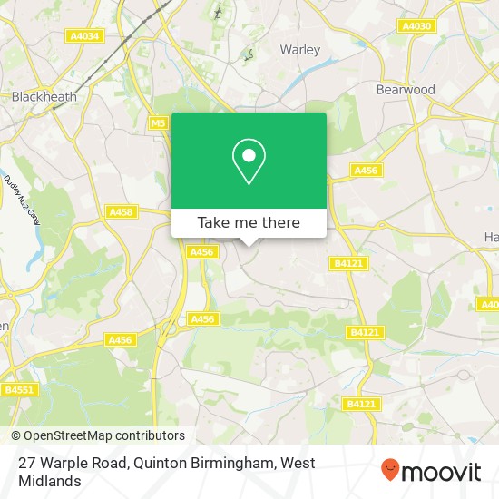 27 Warple Road, Quinton Birmingham map