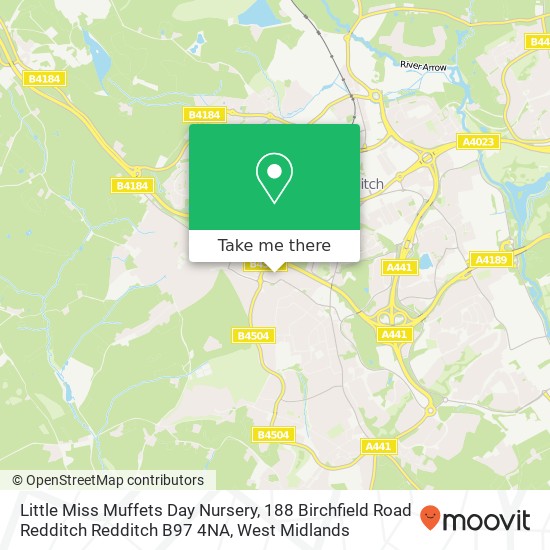 Little Miss Muffets Day Nursery, 188 Birchfield Road Redditch Redditch B97 4NA map