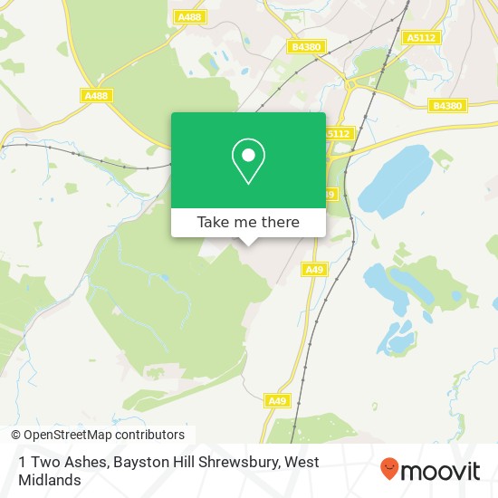 1 Two Ashes, Bayston Hill Shrewsbury map