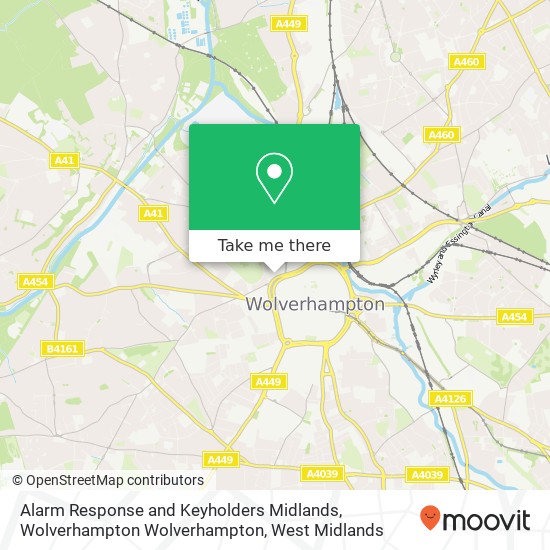 Alarm Response and Keyholders Midlands, Wolverhampton Wolverhampton map