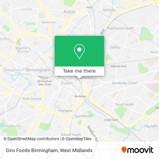 Giro Foods Birmingham map