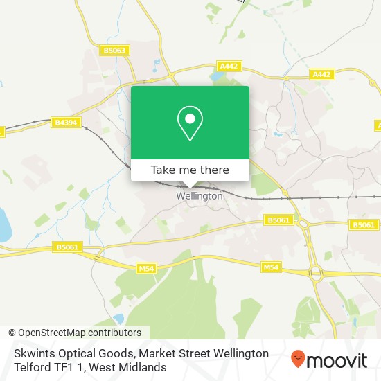 Skwints Optical Goods, Market Street Wellington Telford TF1 1 map