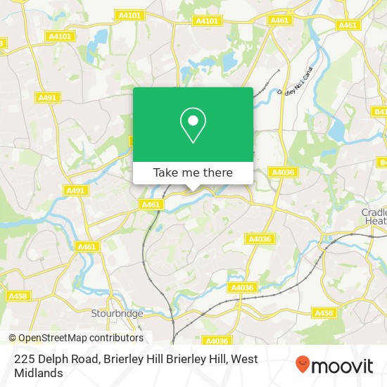 225 Delph Road, Brierley Hill Brierley Hill map