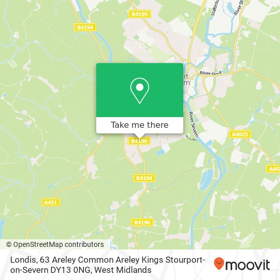 Londis, 63 Areley Common Areley Kings Stourport-on-Severn DY13 0NG map