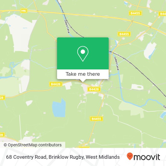 68 Coventry Road, Brinklow Rugby map