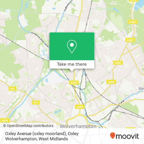 Oxley Avenue (oxley moorland), Oxley Wolverhampton map