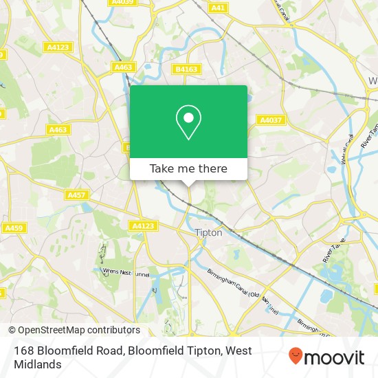 168 Bloomfield Road, Bloomfield Tipton map