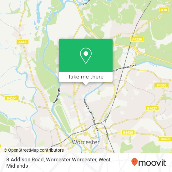 8 Addison Road, Worcester Worcester map