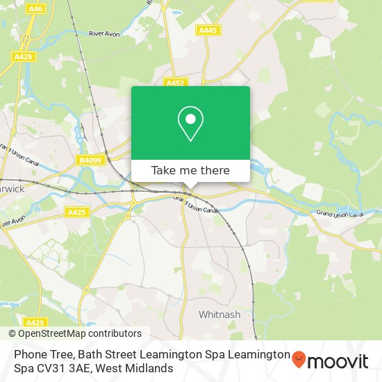 Phone Tree, Bath Street Leamington Spa Leamington Spa CV31 3AE map