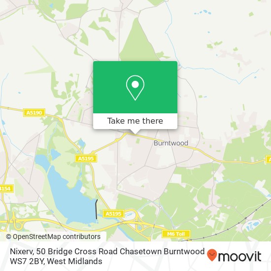 Nixerv, 50 Bridge Cross Road Chasetown Burntwood WS7 2BY map