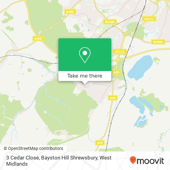 3 Cedar Close, Bayston Hill Shrewsbury map