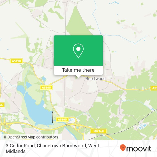3 Cedar Road, Chasetown Burntwood map