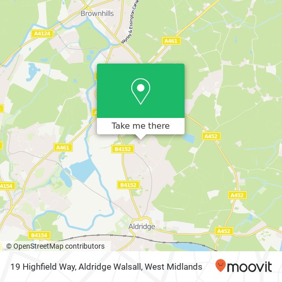 19 Highfield Way, Aldridge Walsall map