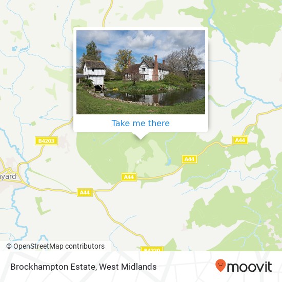 Brockhampton Estate, Greenfields, Bringsty map