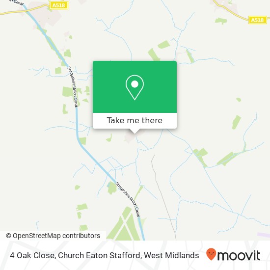 4 Oak Close, Church Eaton Stafford map