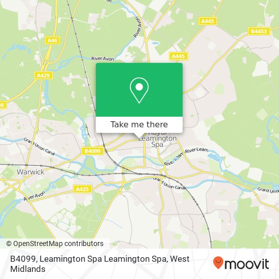 B4099, Leamington Spa Leamington Spa map