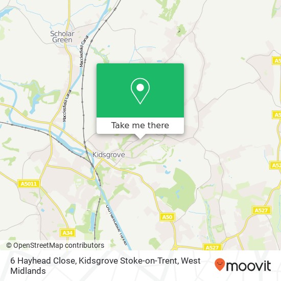 6 Hayhead Close, Kidsgrove Stoke-on-Trent map