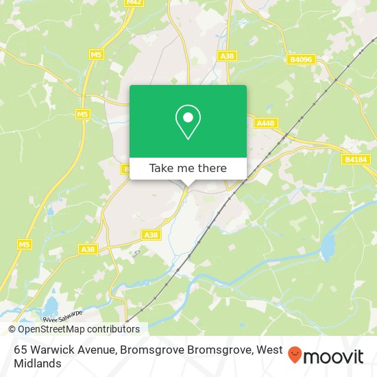 65 Warwick Avenue, Bromsgrove Bromsgrove map