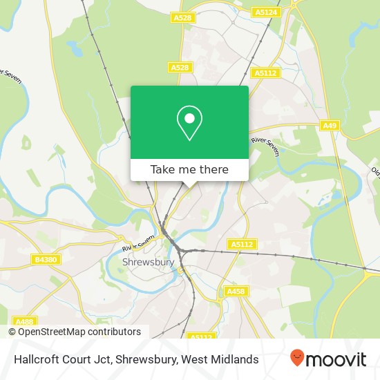 Hallcroft Court Jct, Shrewsbury map