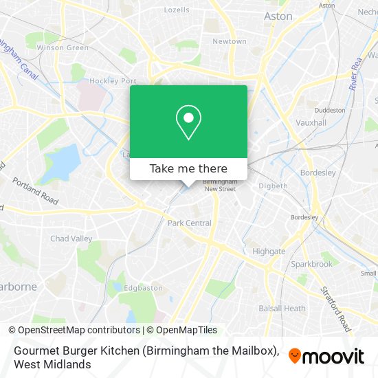 Gourmet Burger Kitchen (Birmingham the Mailbox) map