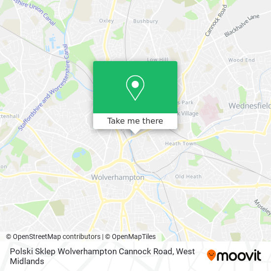 Polski Sklep Wolverhampton Cannock Road map