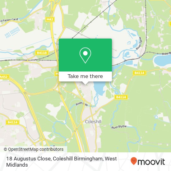 18 Augustus Close, Coleshill Birmingham map