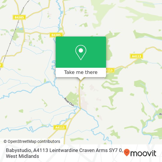 Babystudio, A4113 Leintwardine Craven Arms SY7 0 map