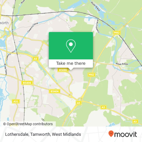 Lothersdale, Tamworth map