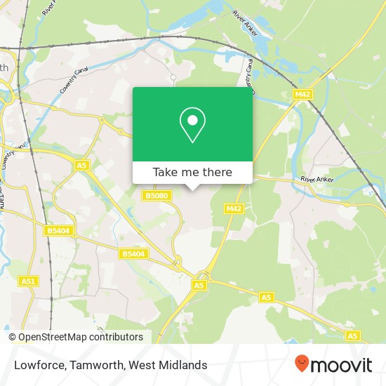 Lowforce, Tamworth map