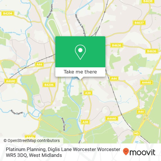 Platinum Planning, Diglis Lane Worcester Worcester WR5 3DQ map