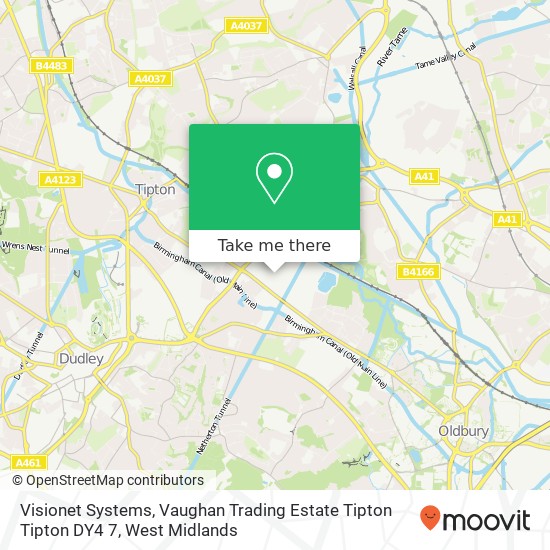 Visionet Systems, Vaughan Trading Estate Tipton Tipton DY4 7 map