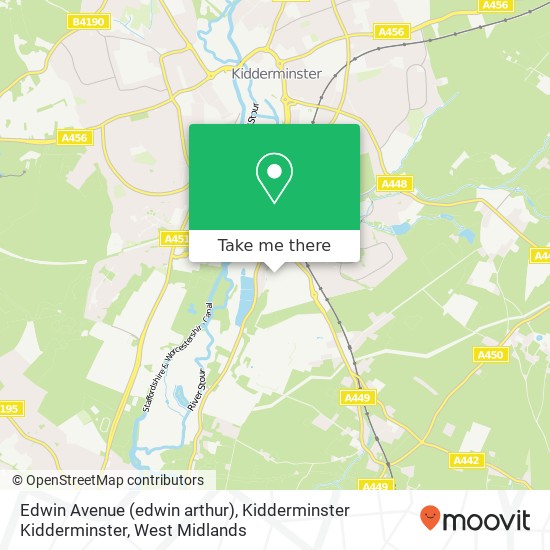 Edwin Avenue (edwin arthur), Kidderminster Kidderminster map