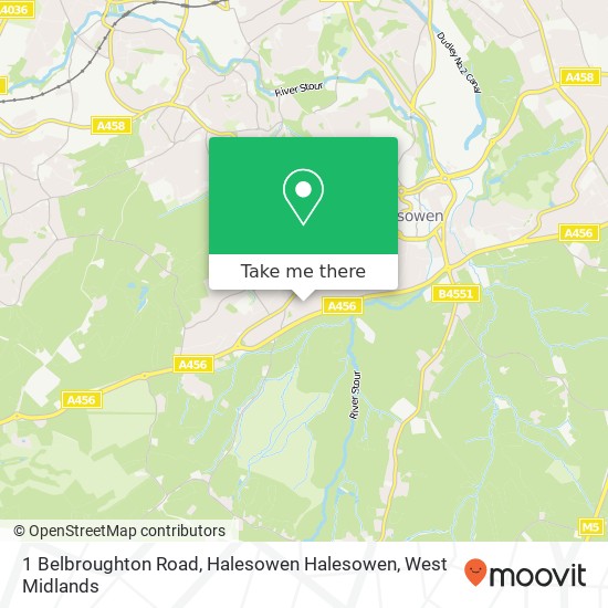 1 Belbroughton Road, Halesowen Halesowen map