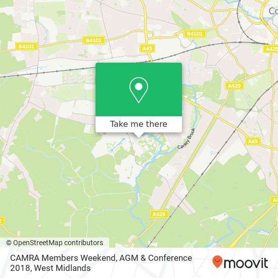 CAMRA Members Weekend, AGM & Conference 2018 map