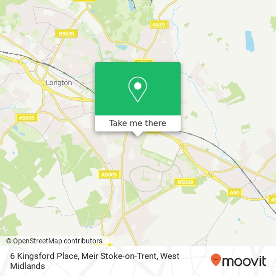 6 Kingsford Place, Meir Stoke-on-Trent map