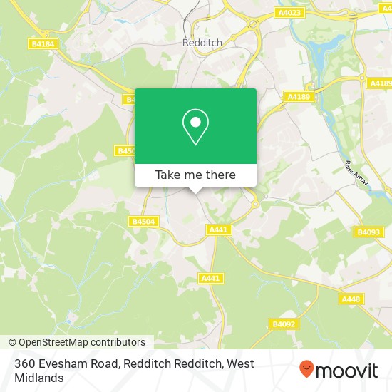 360 Evesham Road, Redditch Redditch map