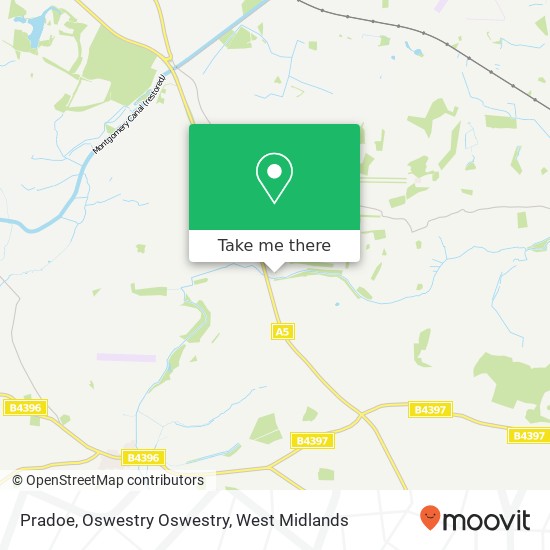 Pradoe, Oswestry Oswestry map