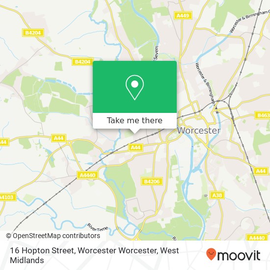 16 Hopton Street, Worcester Worcester map