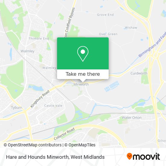 Hare and Hounds Minworth map