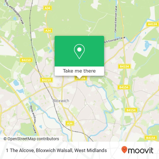 1 The Alcove, Bloxwich Walsall map