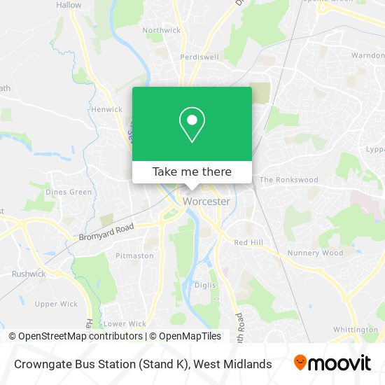 Crowngate Bus Station (Stand K) map