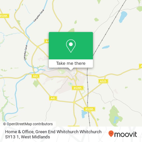 Home & Office, Green End Whitchurch Whitchurch SY13 1 map
