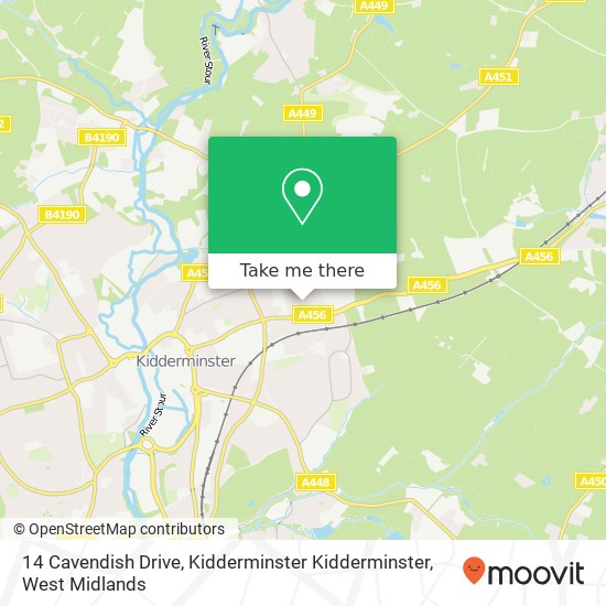 14 Cavendish Drive, Kidderminster Kidderminster map