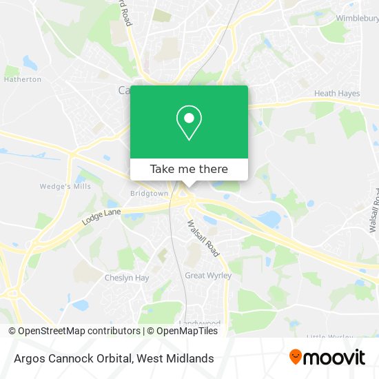 Argos Cannock Orbital map