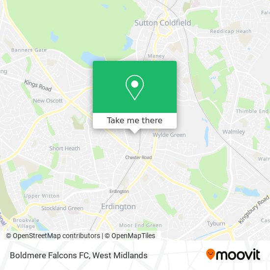 Boldmere Falcons FC map